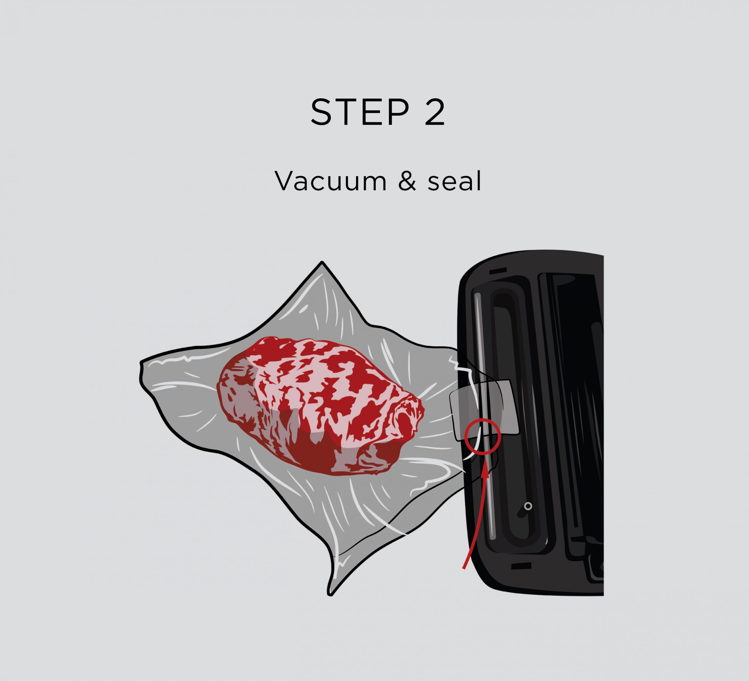 Step 2: Vacuum & seal